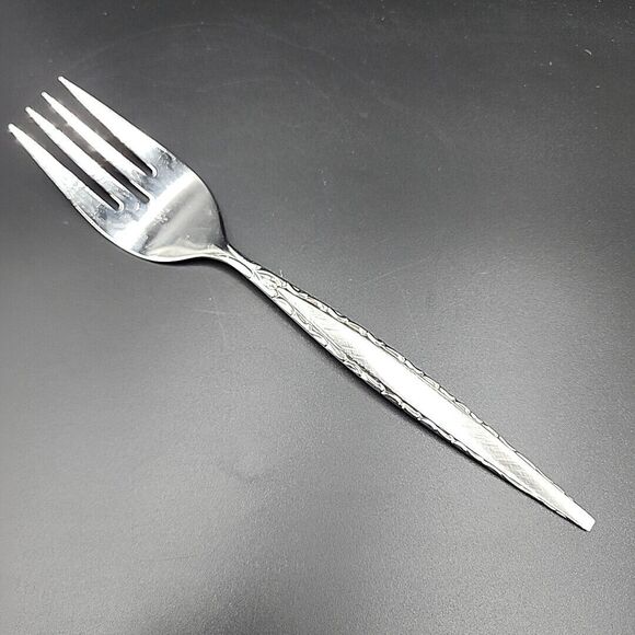 Oneida Venetia serving Fork Meat fork Stainless Burnished Scroll 73457 Community - Picture 1 of 6